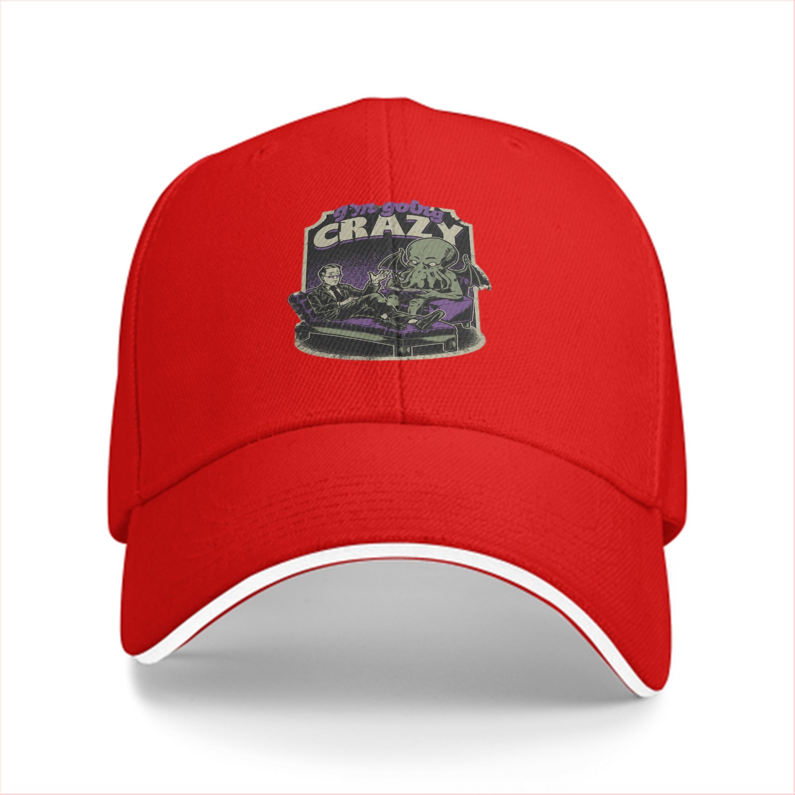 I'm Going Crazy Cthulhu Therapy Graphic Baseball Cap