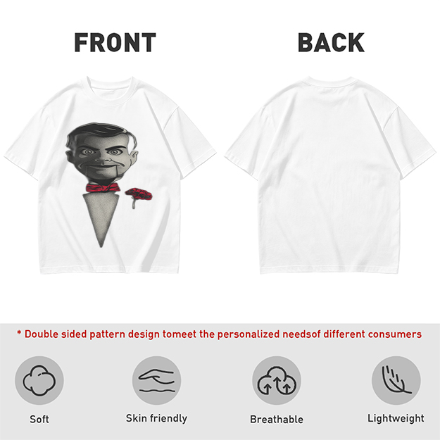 Olive T-Shirt With Ventriloquist Dummy Print