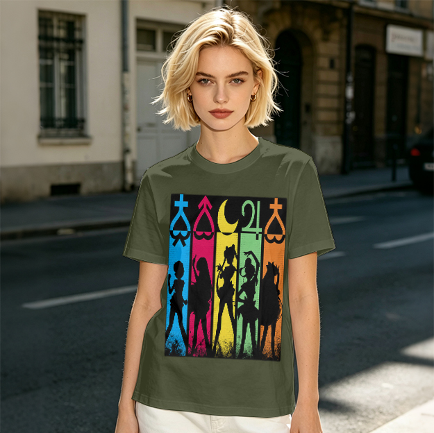 Sailor Moon Inner Senshi Silhouette Graphic T-Shirt