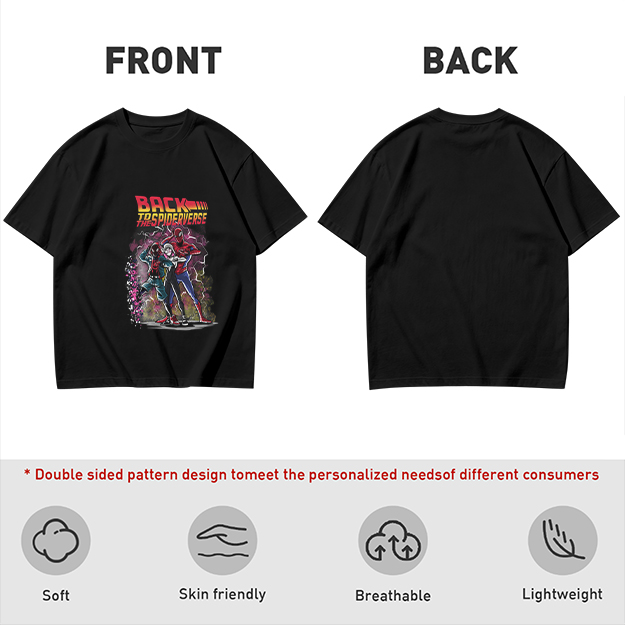 Olive T-Shirt with Back to the Spider-Verse Graphic Print