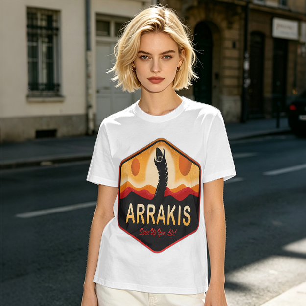 Arrakis Sandworm Desert Sunset Graphic T-Shirt Design