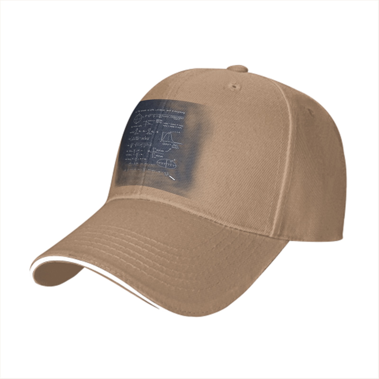 Black Baseball Cap with Math Science Formula Print