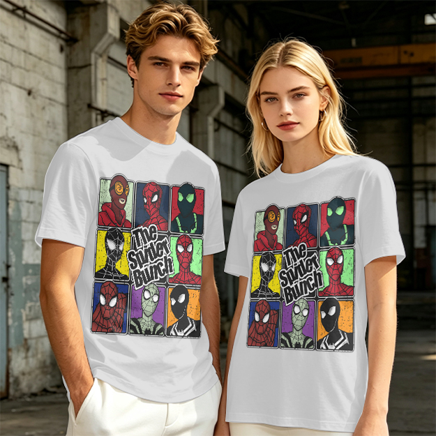 Olive T-Shirt Featuring The Spider Bunch Multiverse Character Art