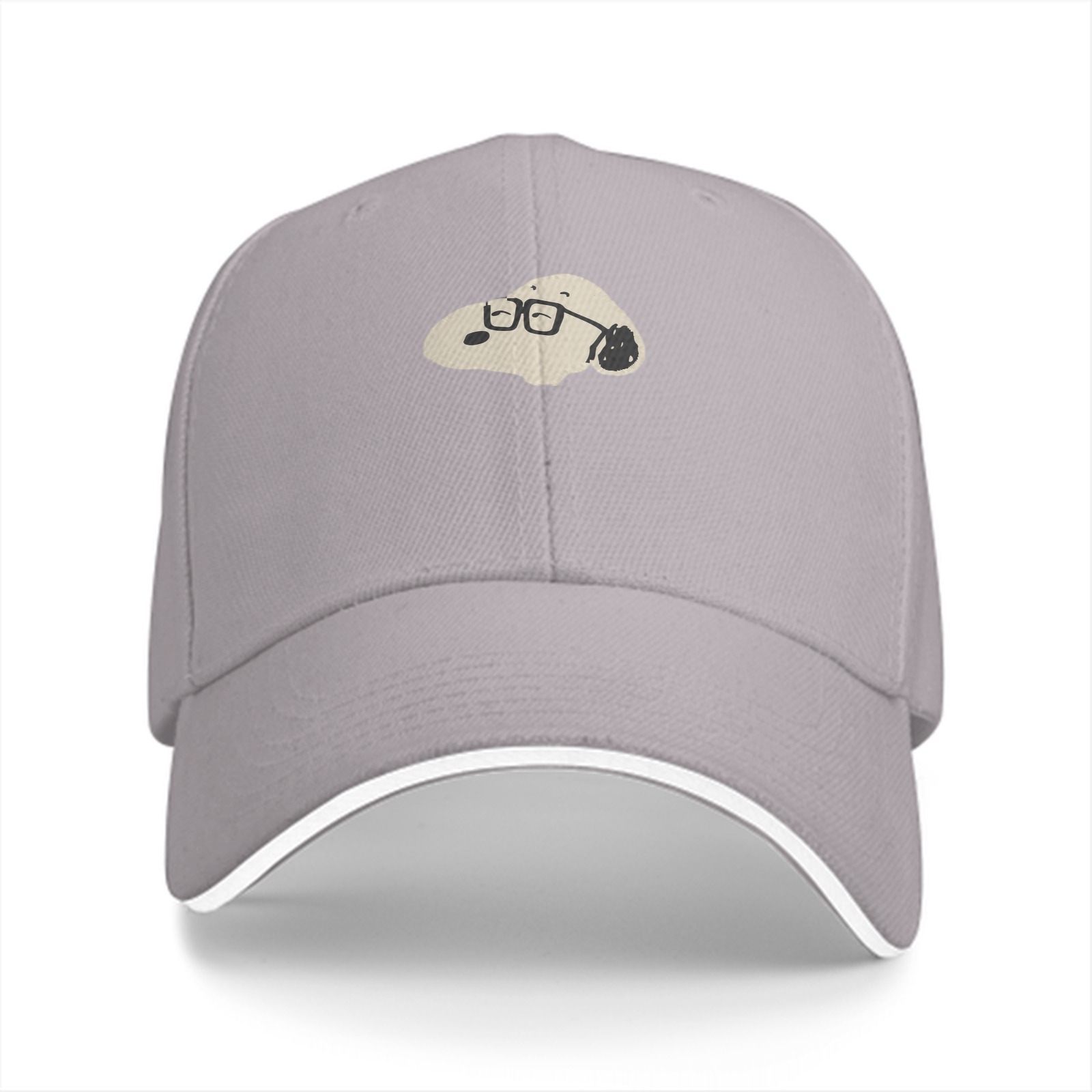 Black Baseball Cap With Snoopy Wearing Glasses Graphic