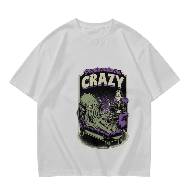 People Make Me Crazy Cthulhu Therapy Graphic T-Shirt