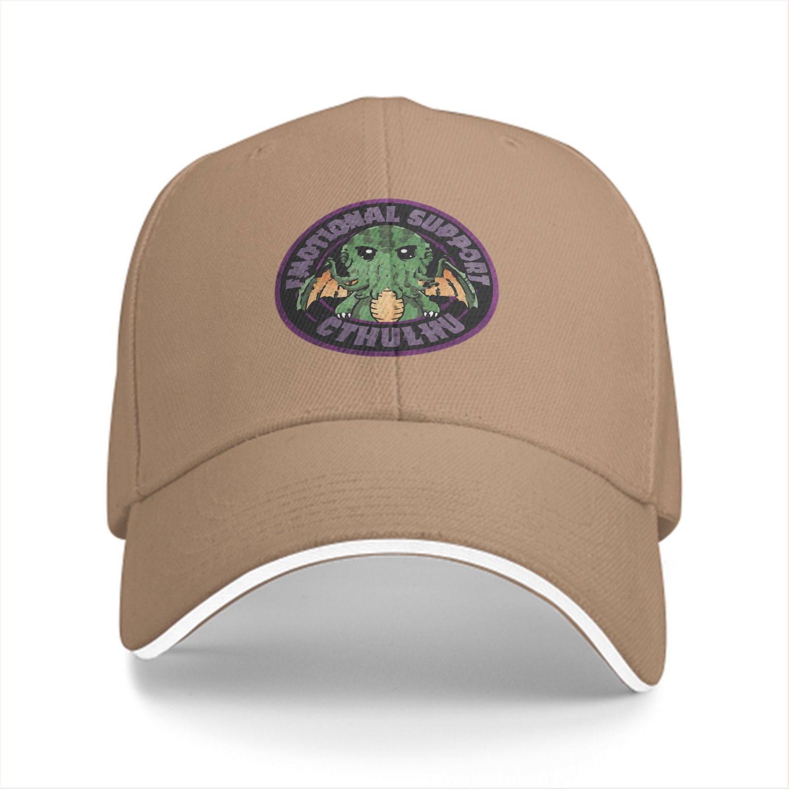 Emotional Support Cthulhu Black Baseball Cap