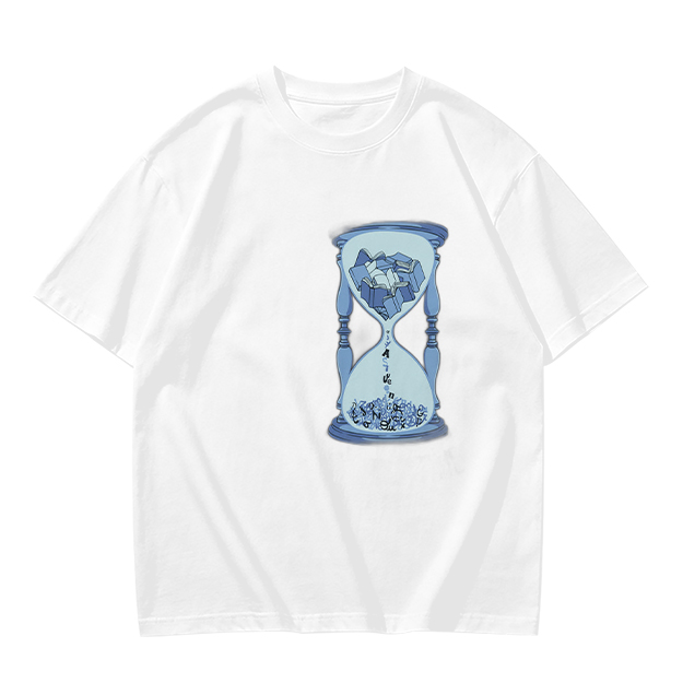 Olive T-Shirt With Hourglass And Crushed Rock Graphic Print