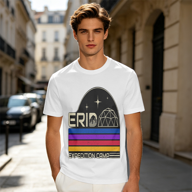 Erid Expedition Camp Retro Space Graphic T-Shirt Design