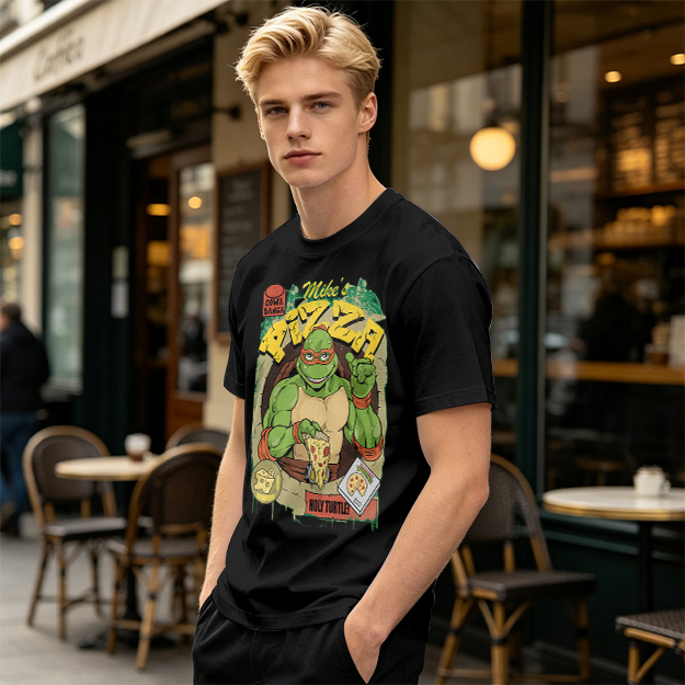 Teenage Mutant Ninja Turtle Mike's Pizza Graphic T-Shirt