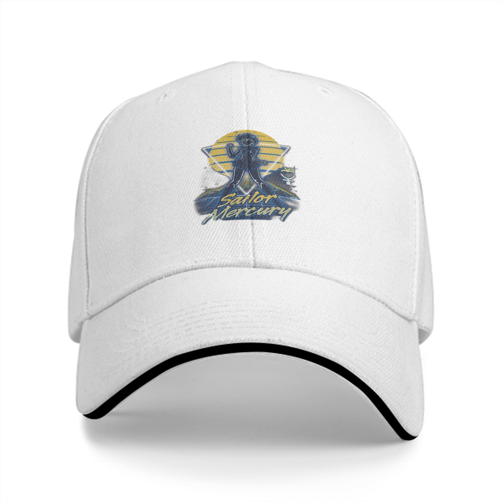 Sailor Mercury Graphic Black Baseball Cap