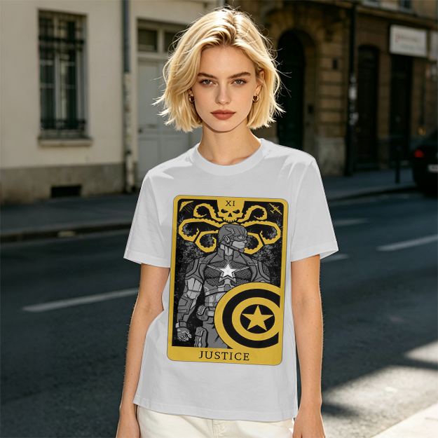 Hydra Captain America Justice Tarot Graphic T-Shirt