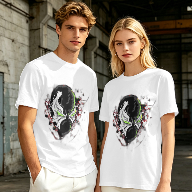 Olive T-shirt with Spawn Character Mask Graphic Print