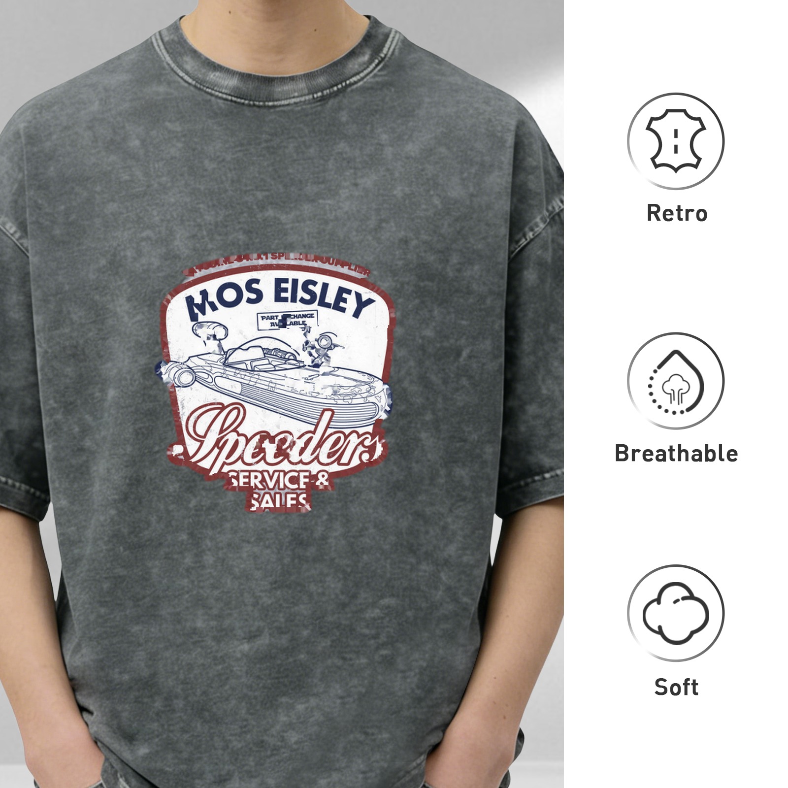 Mos Eisley Speeders Service & Sales Vintage Graphic T-Shirt