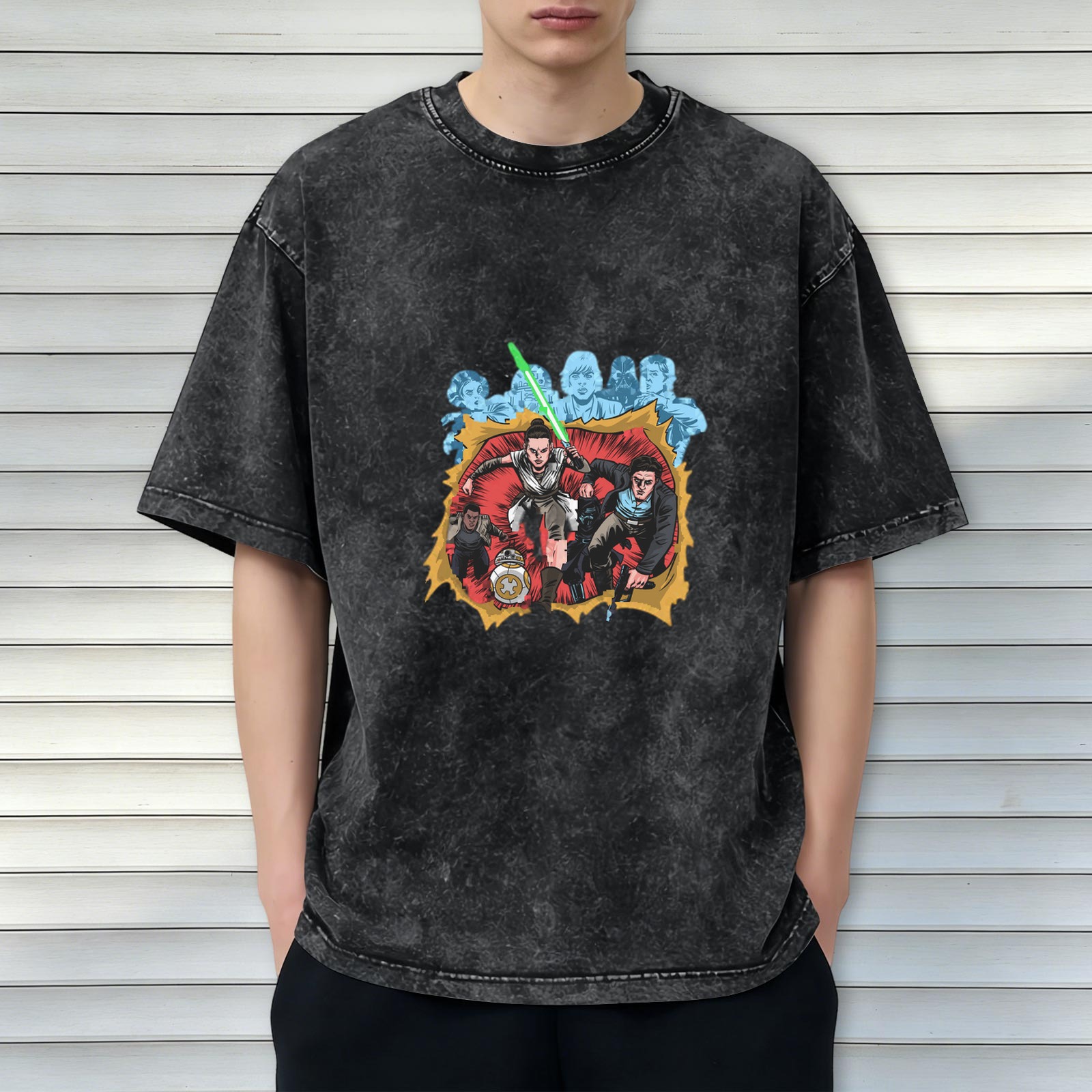 Star Wars Comic Art T-Shirt with Jedi and Characters