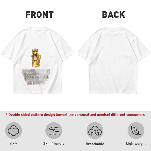 Olive T-Shirt With Princess Cat Graphic And Sunglasses