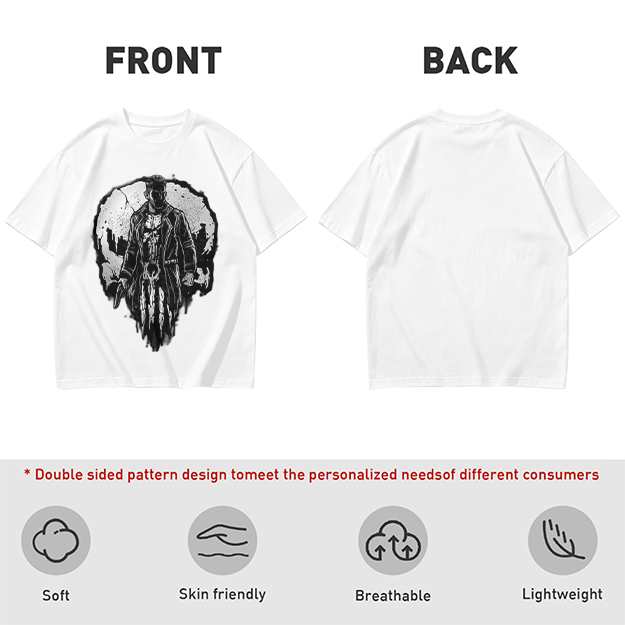 Olive T-Shirt With Punisher Skull Warrior Graphic Print