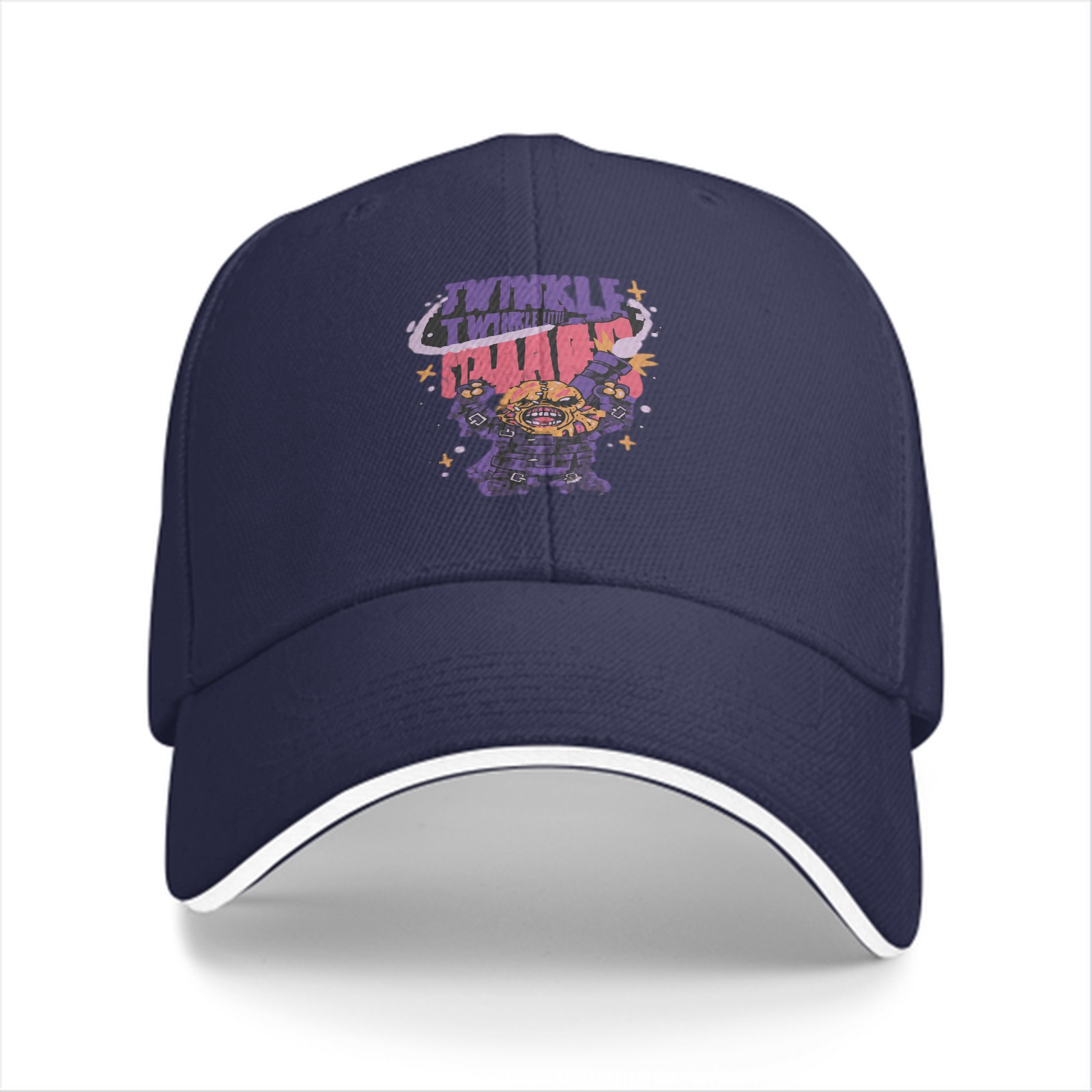 Black Baseball Cap With Twinkle Twinkle Villain Graphic Print