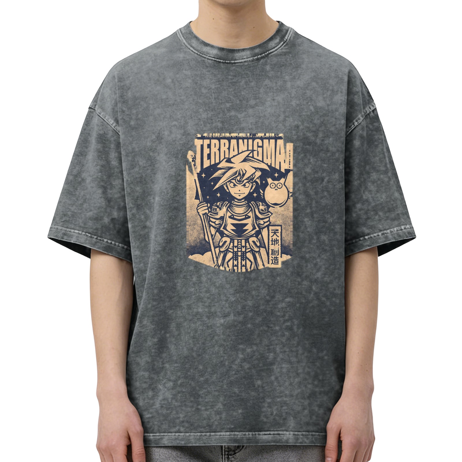 Terranigma Anime Graphic Vintage Wash T-Shirt