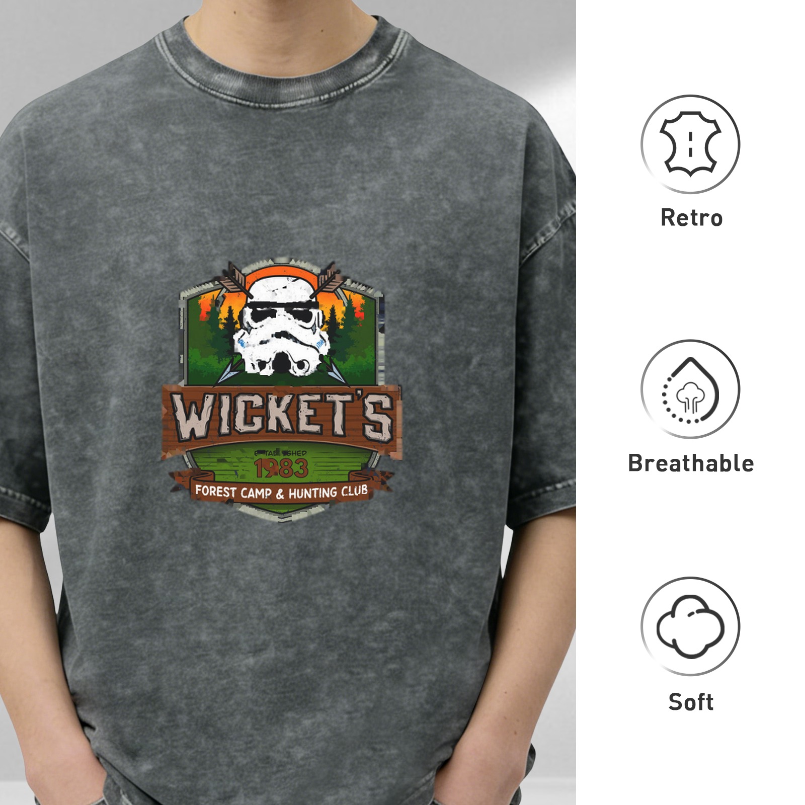 Wicket's Forest Camp & Hunting Club Stonewashed T-Shirt