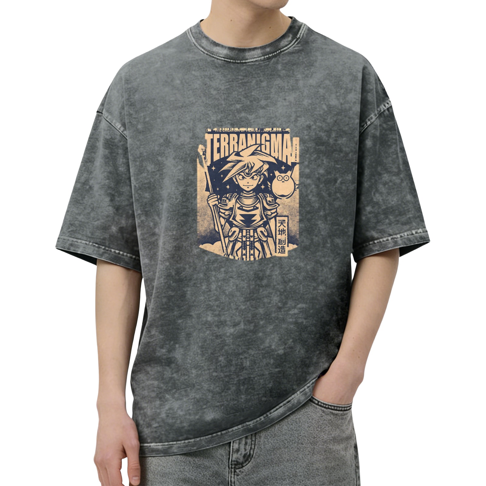 Terranigma Anime Graphic Vintage Wash T-Shirt