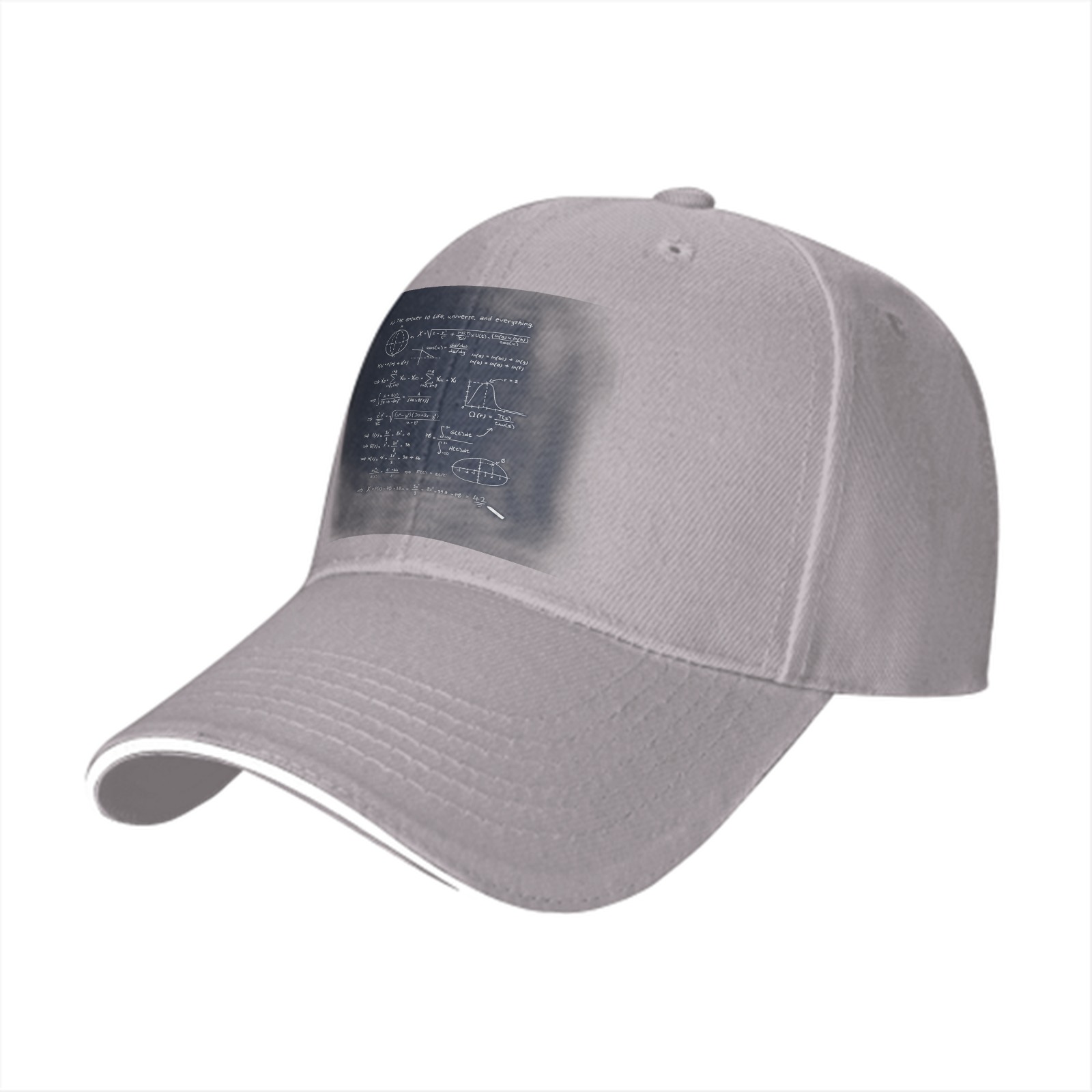 Black Baseball Cap with Math Science Formula Print