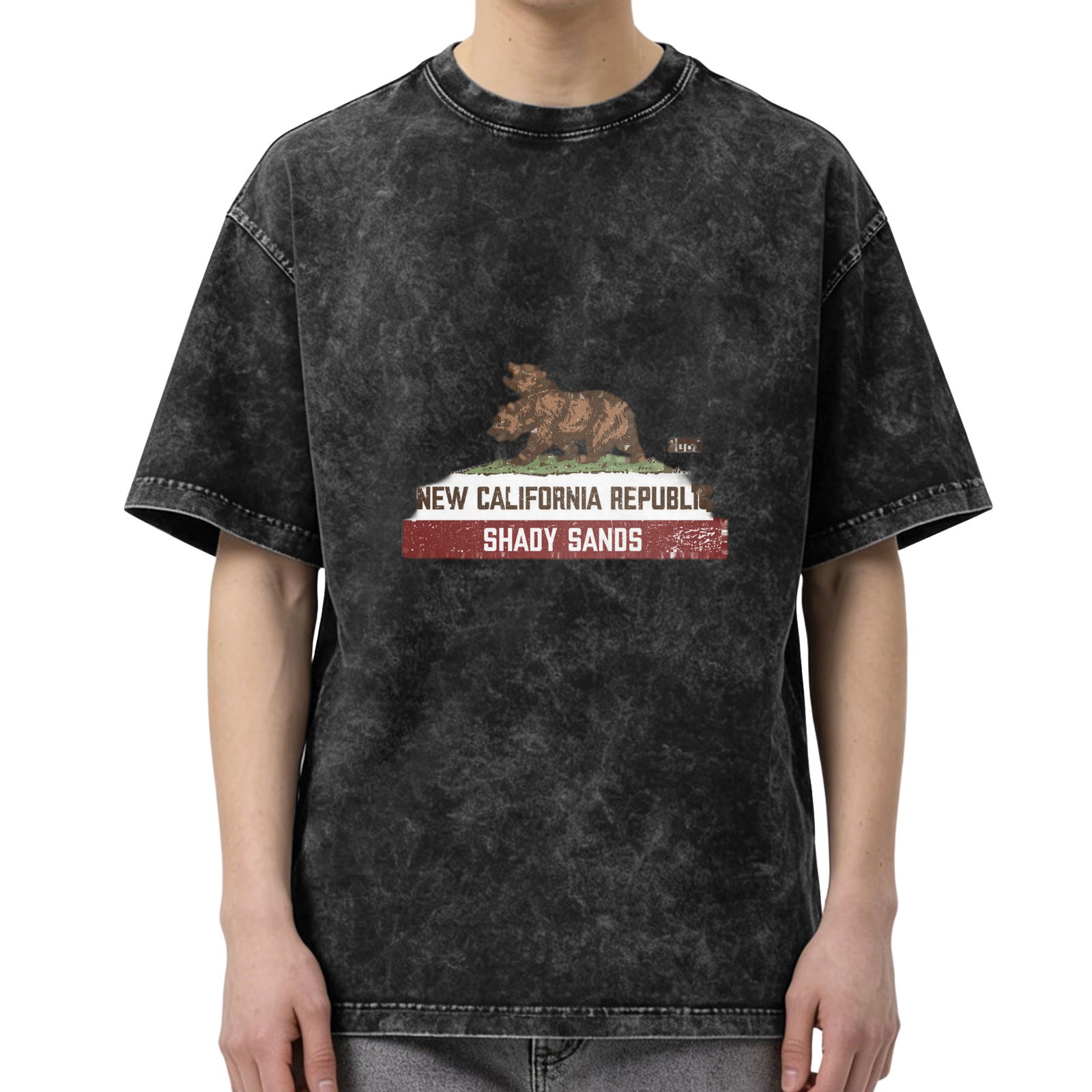 New California Republic Shady Sands Fallout Themed Vintage Wash T-Shirt