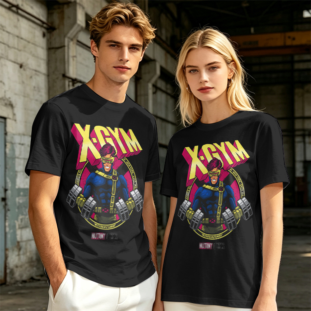 X-GYM Cyclops Superhero Graphic T-Shirt for Fitness Fans