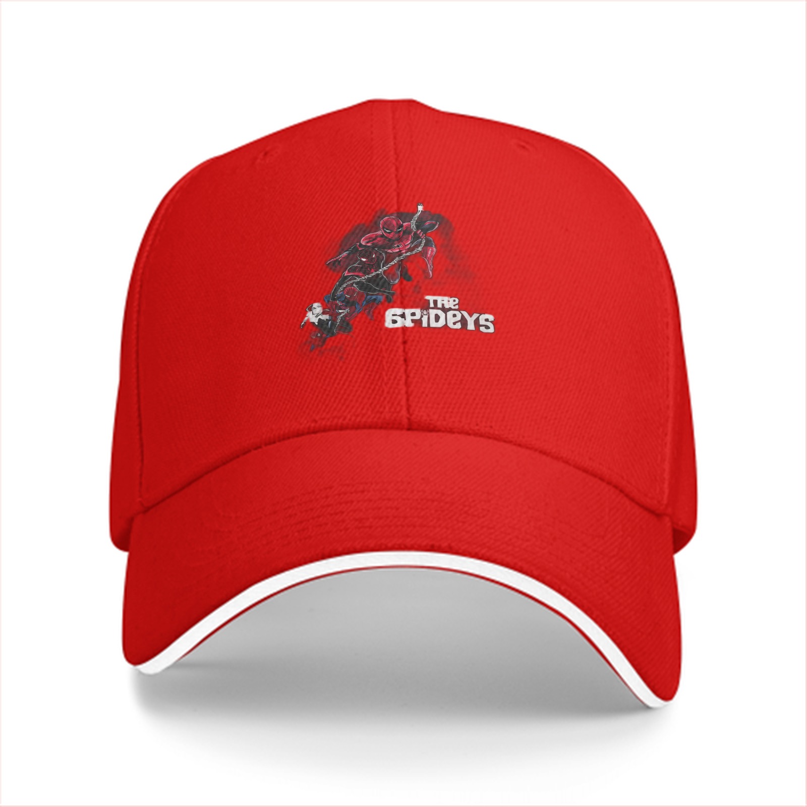 Black baseball cap with The Spideys graphic print